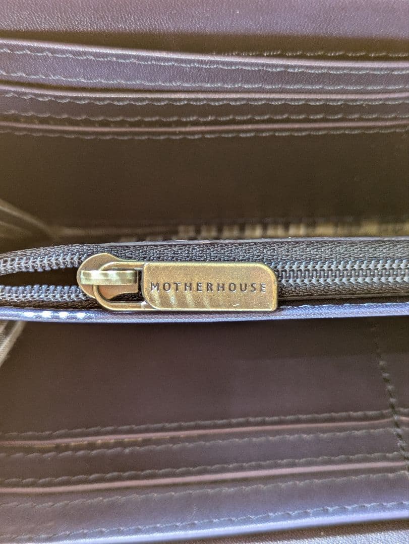 【新品未使用】マザーハウス アンティーク ロング ウォレット 濃紺（ネイビー）