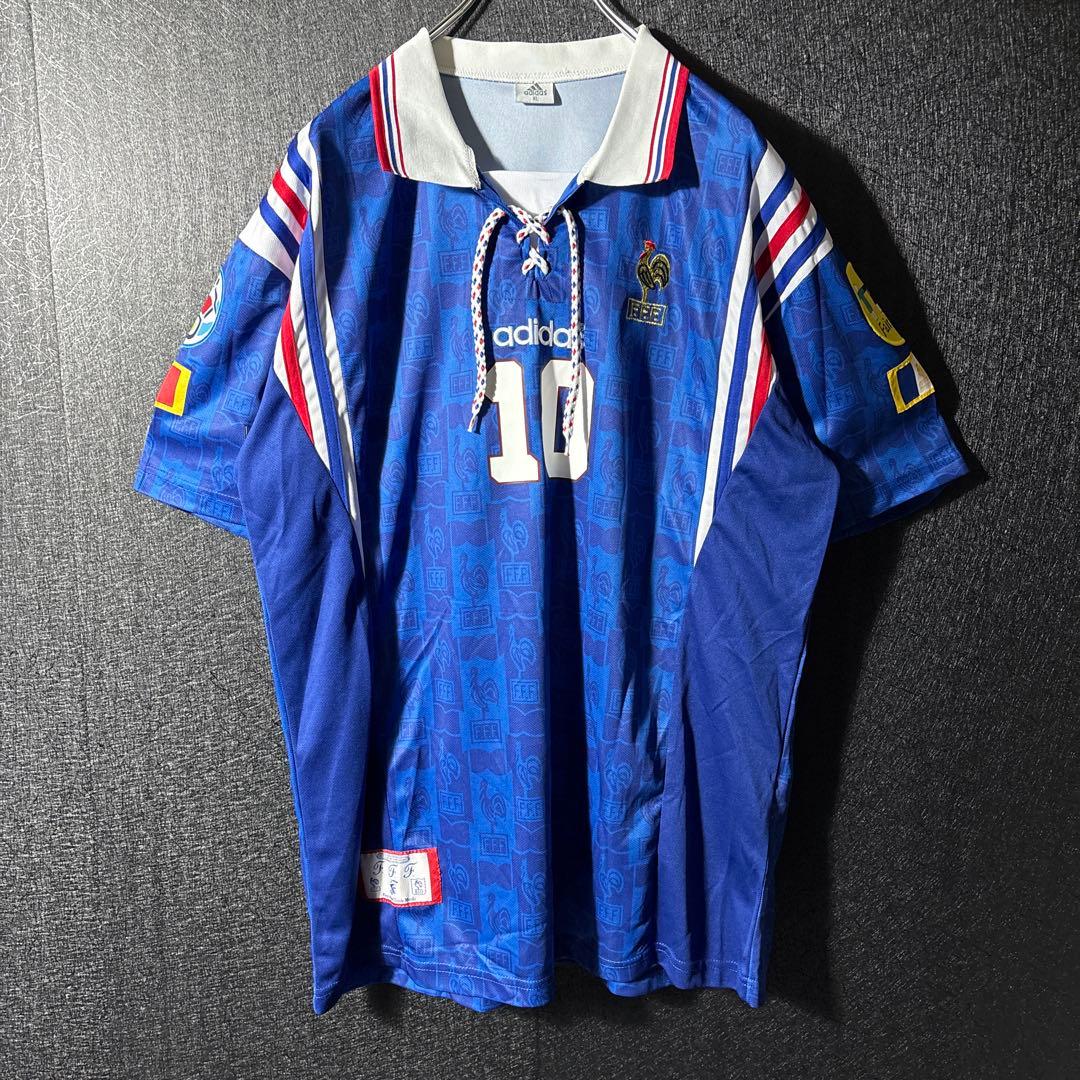 【★ジダン】 古着 adidas フランス代表 サッカー レトロ ユニフォーム