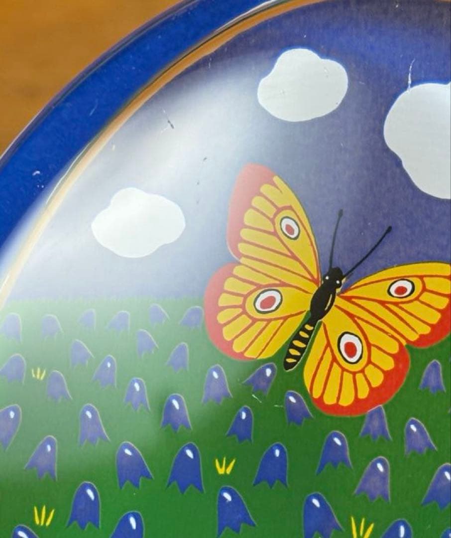  ネコのガラスカード \"Kissa ja perhonen\"