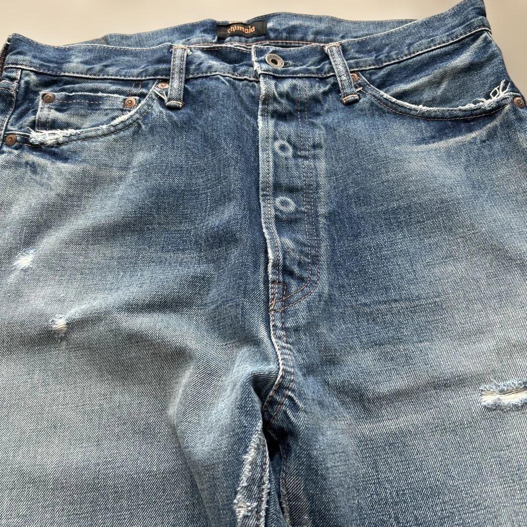 chimala チマラ　ダメージ・リペア加工デニム　オーバーサイズ
