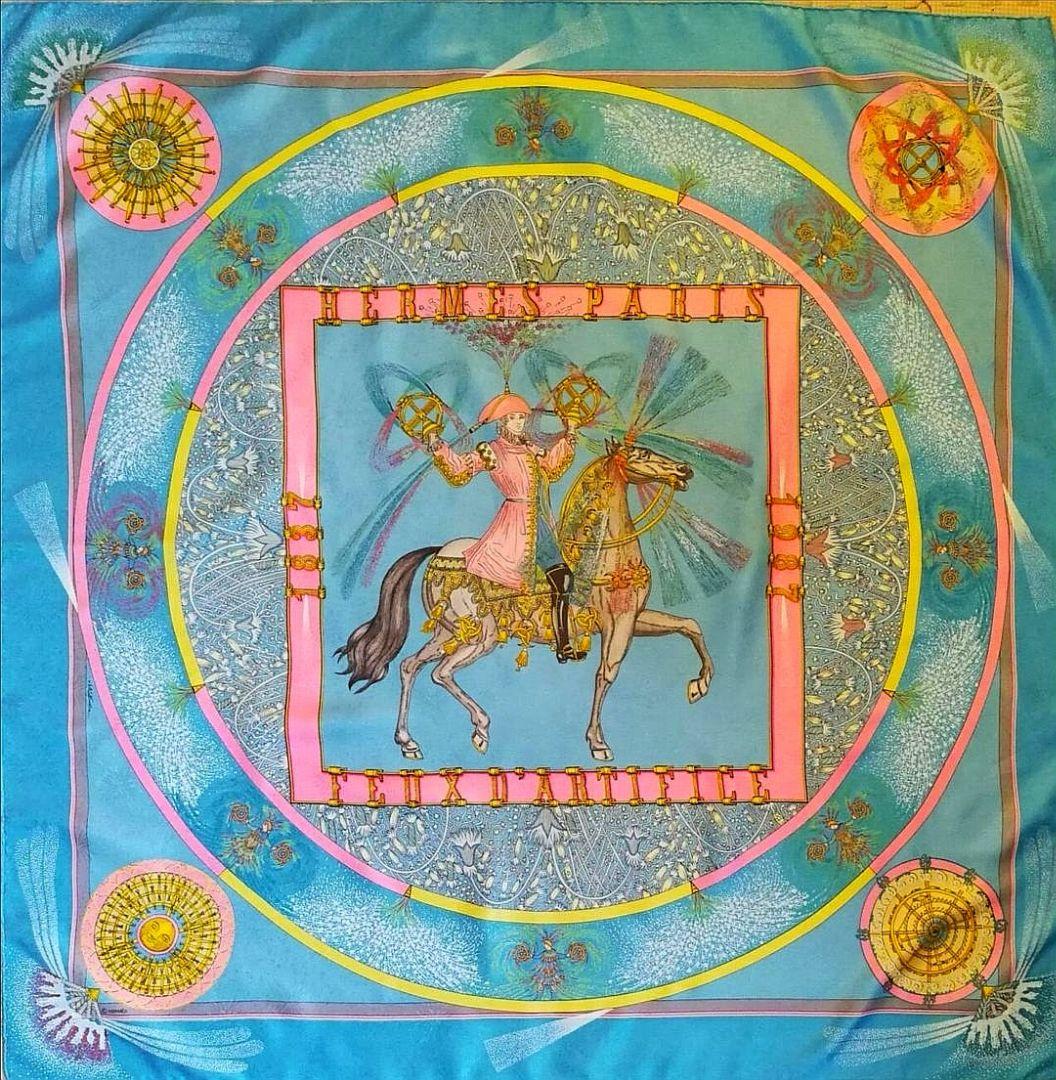 エルメス　HERMES　スカーフ　カレ90　技巧の火