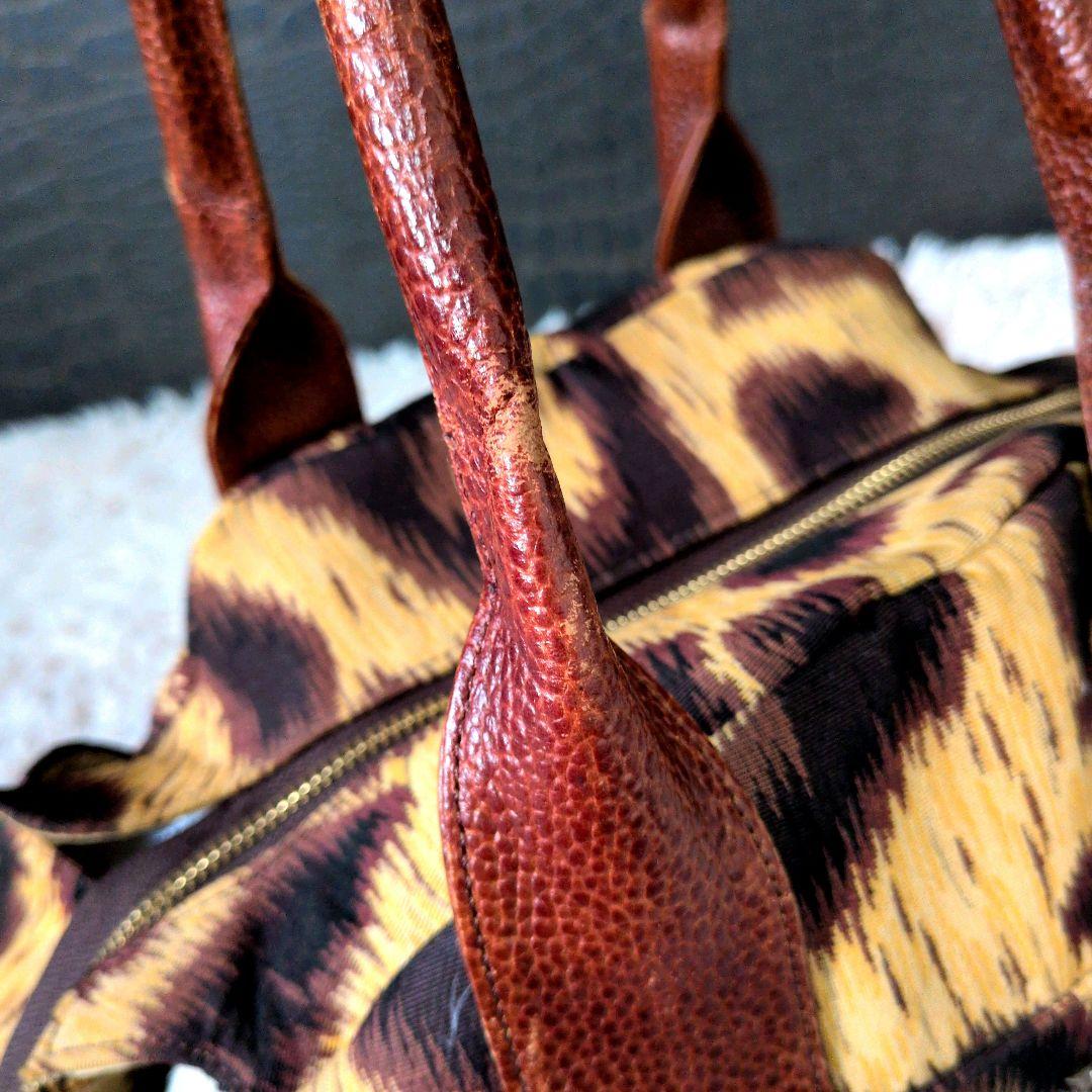 Vivienne Westwood レオパードボストンバッグ オーブ