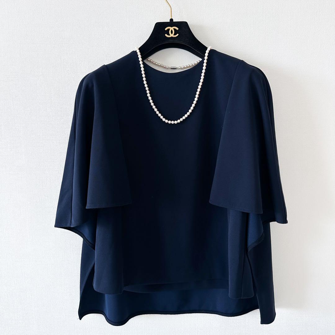 ADORE アドーア / ケープブラウス ネイビー 38