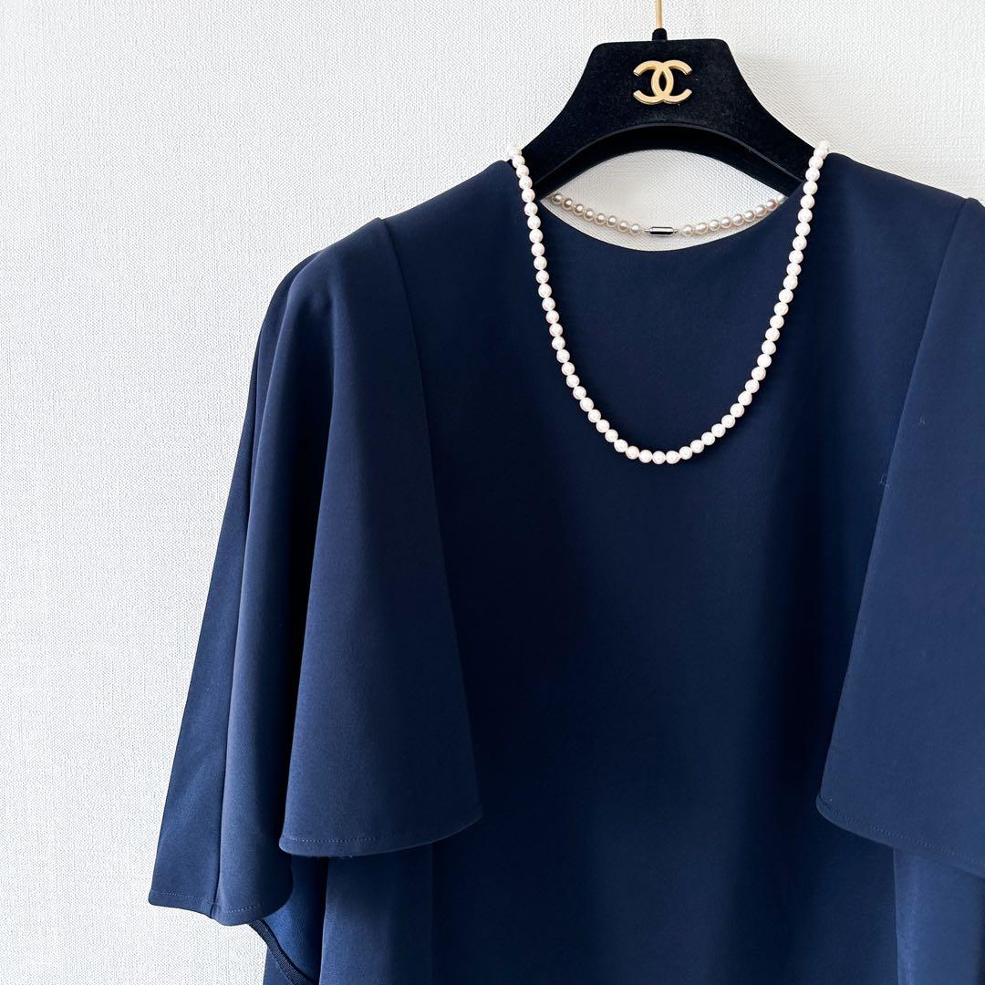 ADORE アドーア / ケープブラウス ネイビー 38