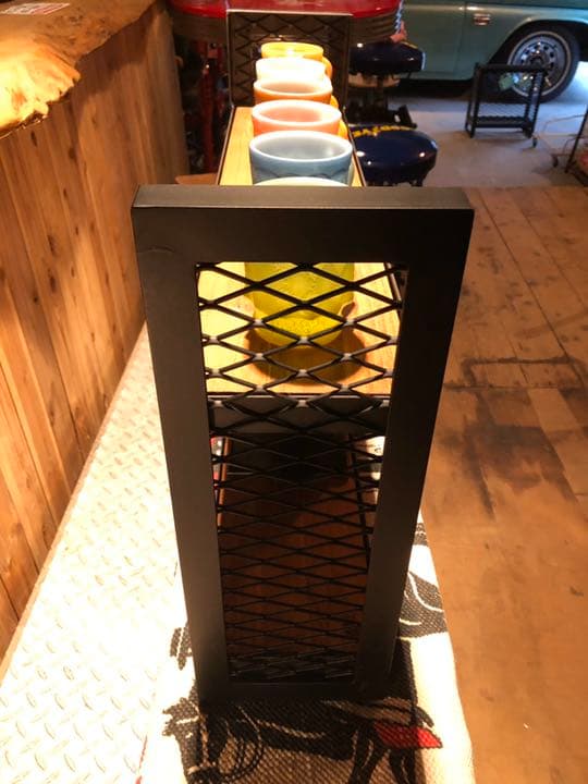 アイアン家具 二段ラック（細）