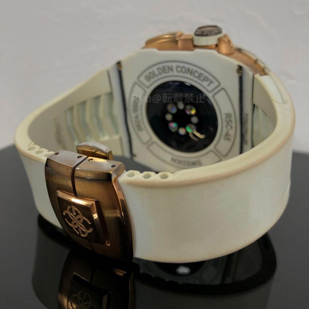 ゴールデンコンセプト アップルウォッチカバー RSC45 白 ローズゴールド