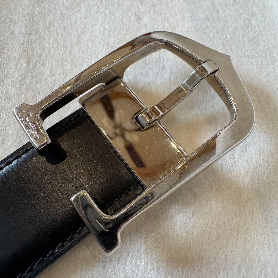 Cartier カルティエ　ブラック レザーベルト　レザー　専用箱付き　男女兼用
