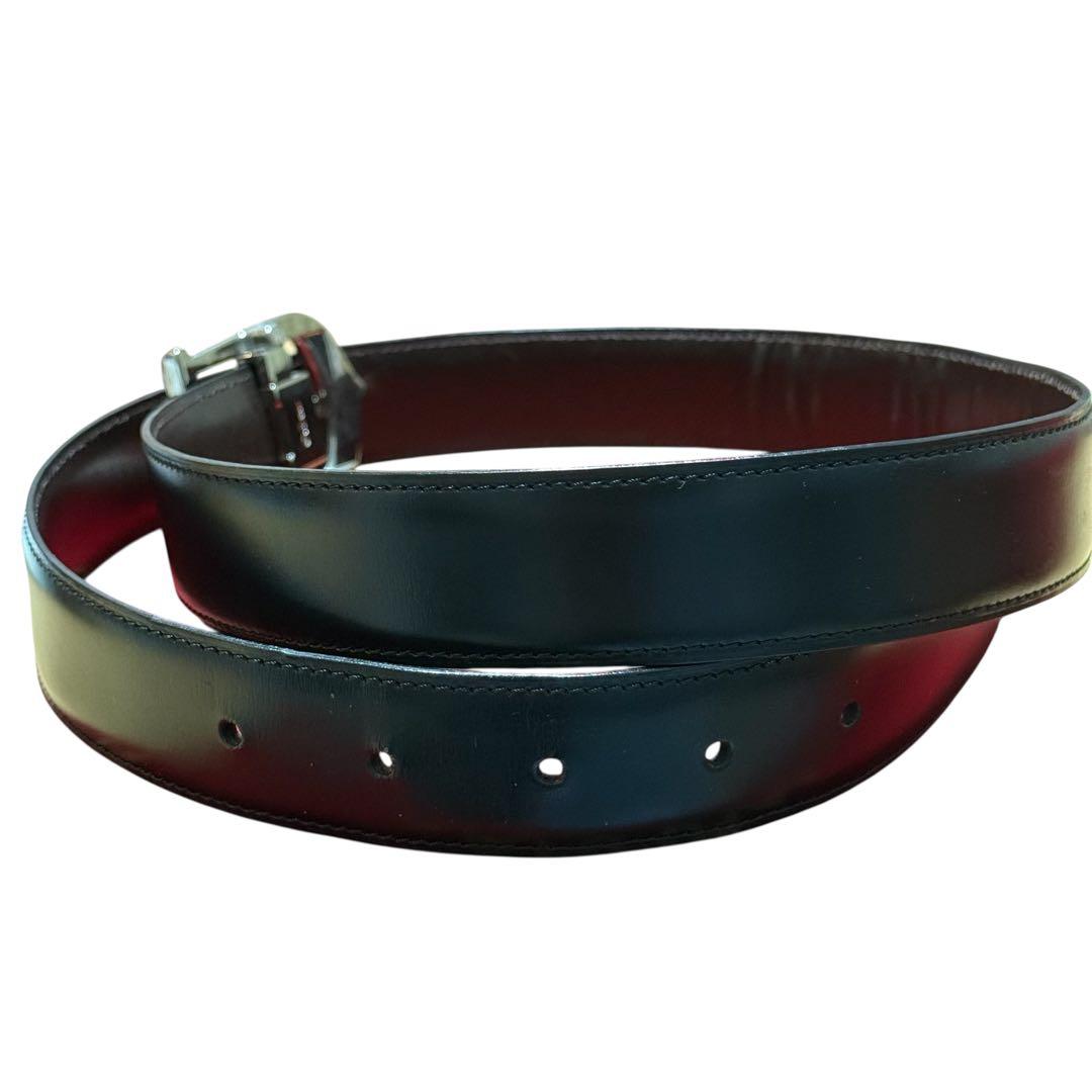 Cartier カルティエ　ブラック レザーベルト　レザー　専用箱付き　男女兼用