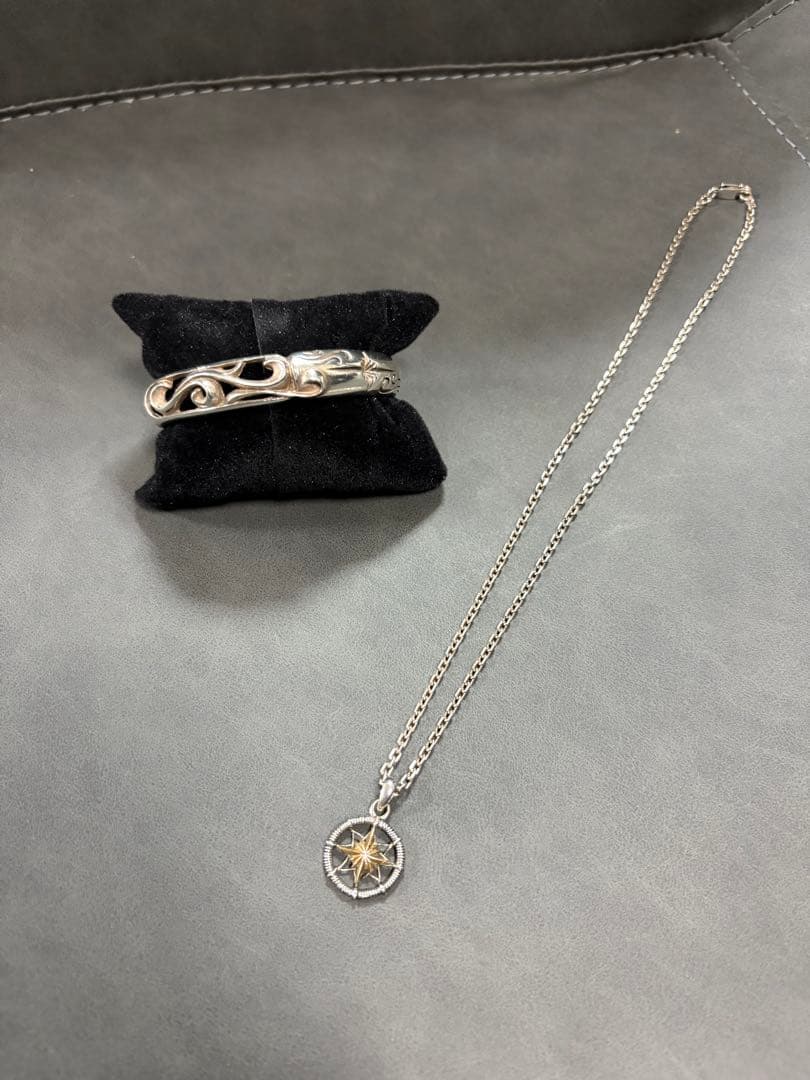 SAAD 925シルバー ネックレス＆バングルセット