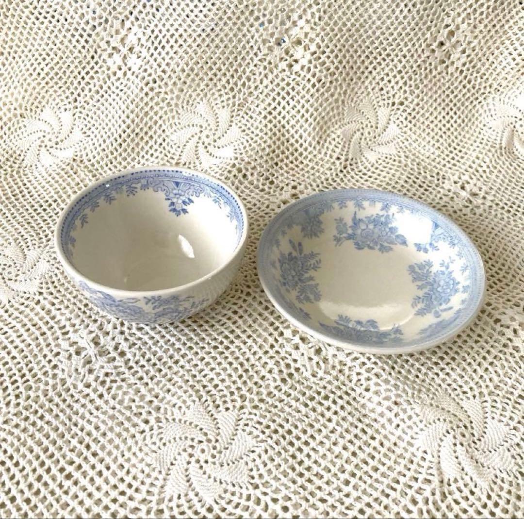 Burleigh ブルーアジアティックフェザンツ シュガーボウル ミニプレート