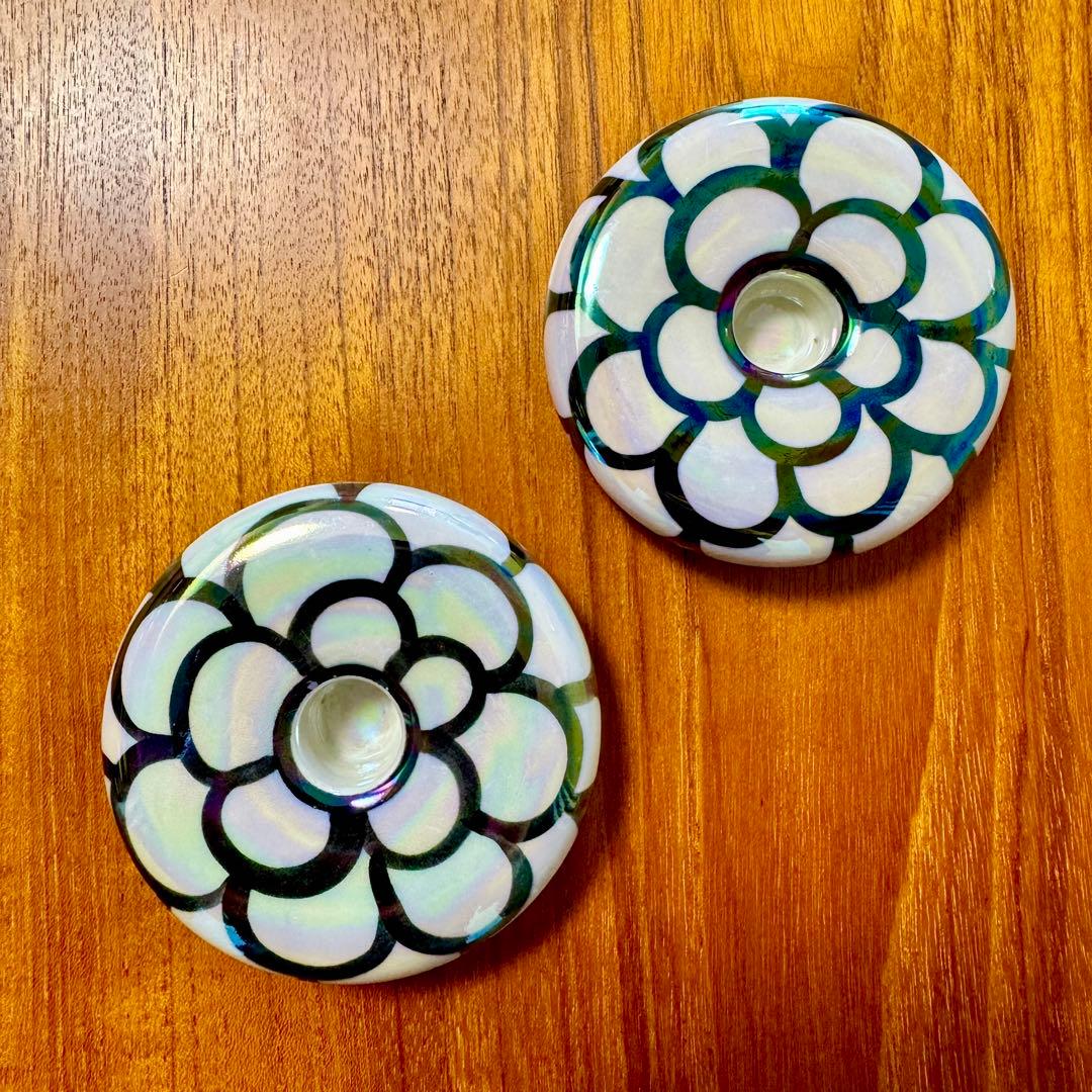 アラビア　ヴィンテージ　キャンドルホルダー　2個セット　GOG ハンドペイント