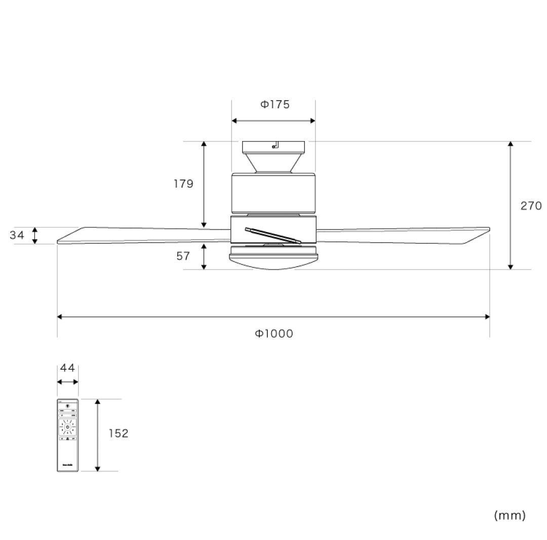 LED調光 シーリングファン ブラック・ブラウン ほぼ未使用
