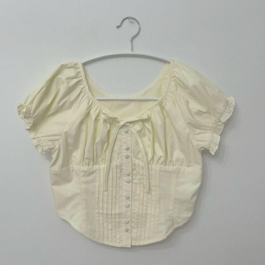 トップス mieyamieya CORSET-LIKE PUFF BL -YELLOW-