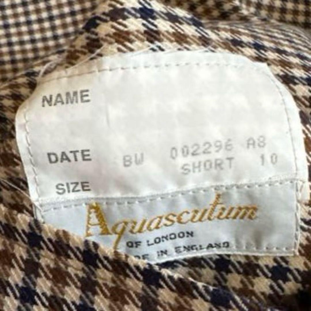 アクアスキュータム　ステンカラー　コート　リバーシブル　ベージュ　バルマカーン