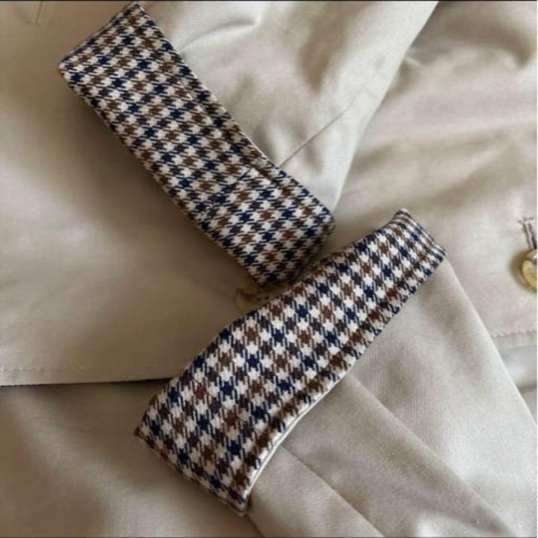 アクアスキュータム　ステンカラー　コート　リバーシブル　ベージュ　バルマカーン