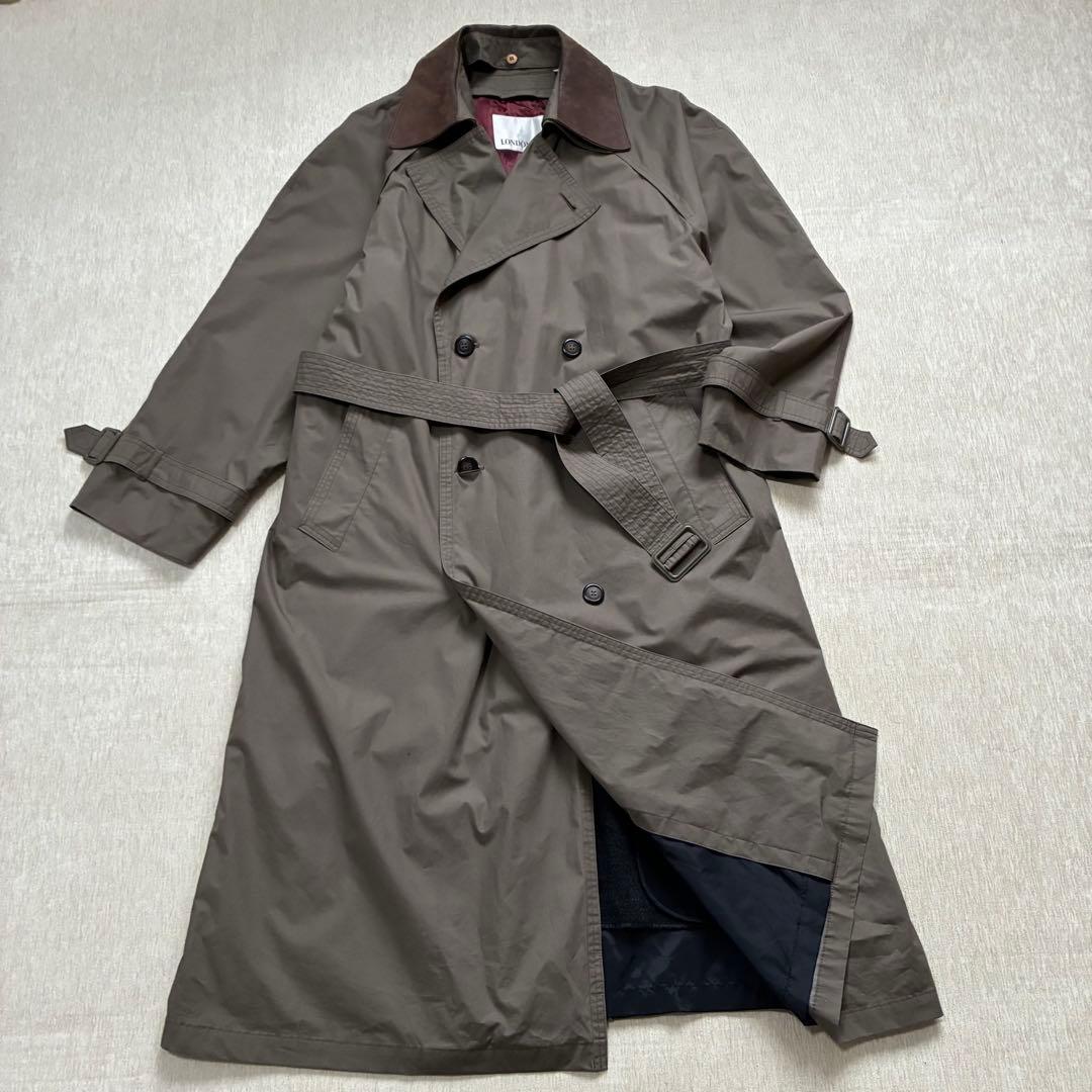 LONDON FOG トレンチコート　ブラウン　オリーブ　ライナー着脱可　美品