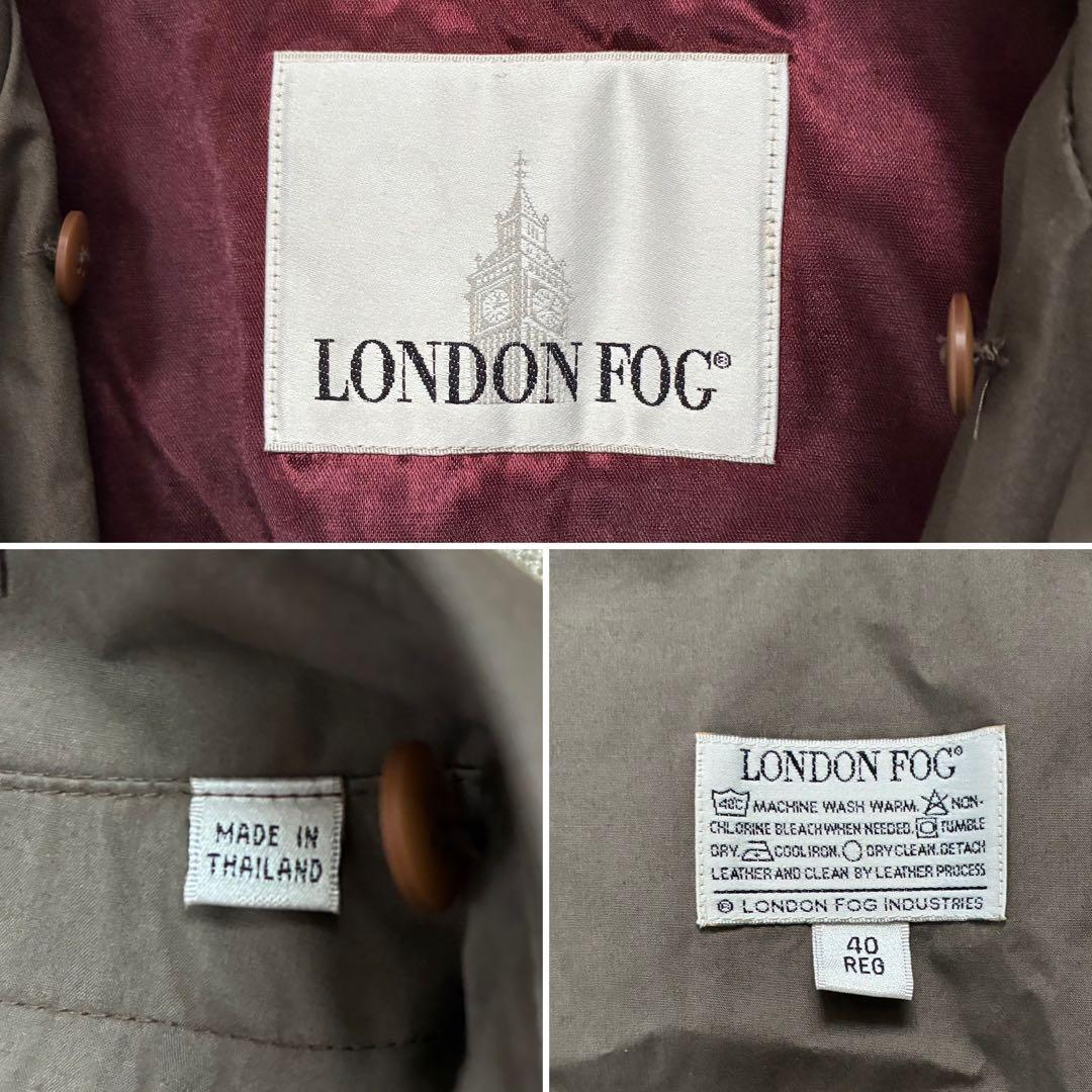 LONDON FOG トレンチコート　ブラウン　オリーブ　ライナー着脱可　美品
