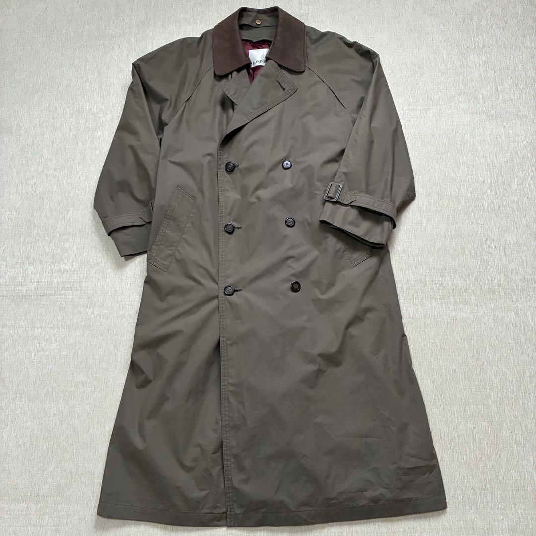 LONDON FOG トレンチコート　ブラウン　オリーブ　ライナー着脱可　美品