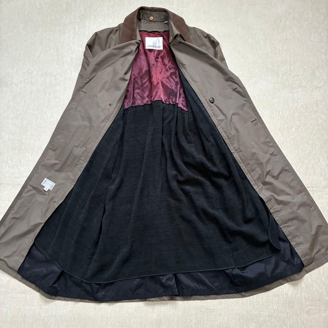 LONDON FOG トレンチコート　ブラウン　オリーブ　ライナー着脱可　美品