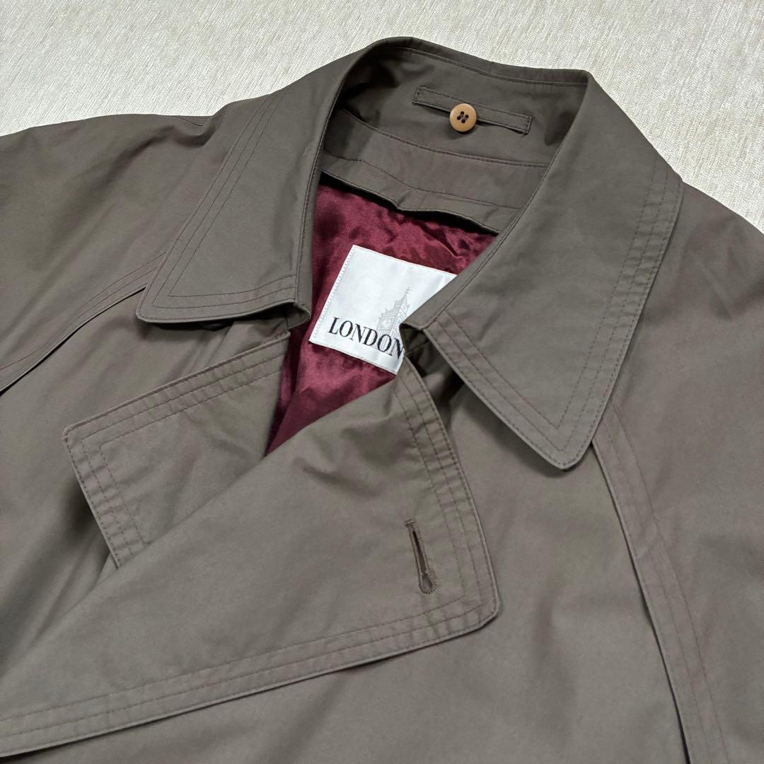 LONDON FOG トレンチコート　ブラウン　オリーブ　ライナー着脱可　美品
