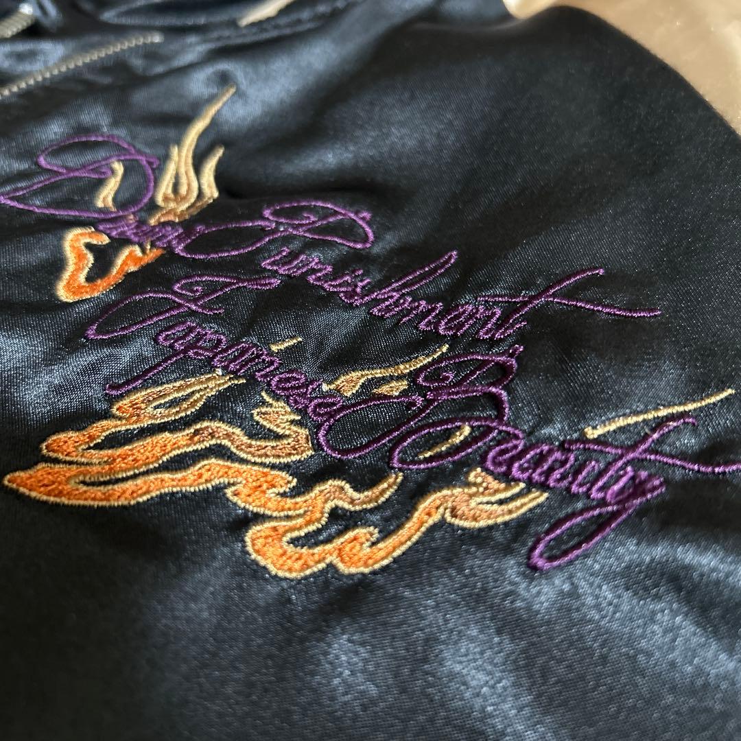 ✨抜刀娘 刺繍　スカジャン　X Lサイズ　✨絡繰魂　ゴールド❌ブラック　レア