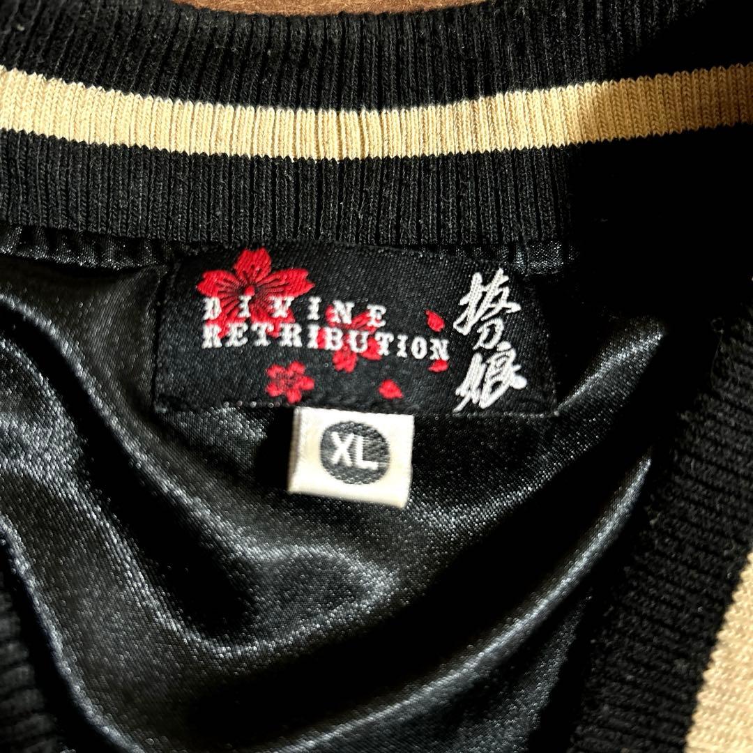 ✨抜刀娘 刺繍　スカジャン　X Lサイズ　✨絡繰魂　ゴールド❌ブラック　レア