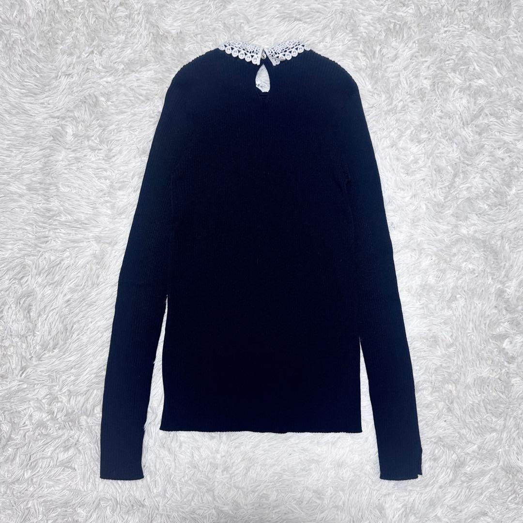 25年 美品 イエナ IENA レース襟ホールガーメント リブプルオーバー