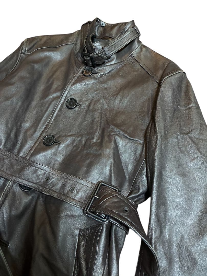 Burberry バーバリー ブラックレーベル レザーコート 羊革 トレンチ