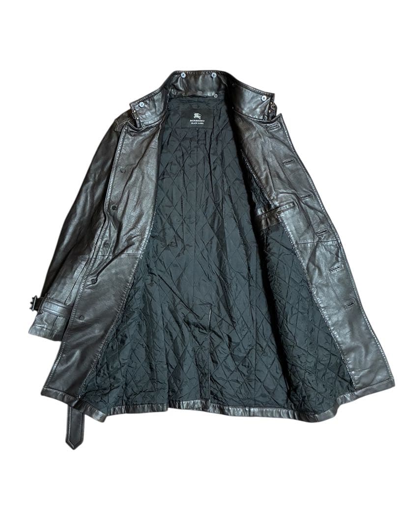 Burberry バーバリー ブラックレーベル レザーコート 羊革 トレンチ