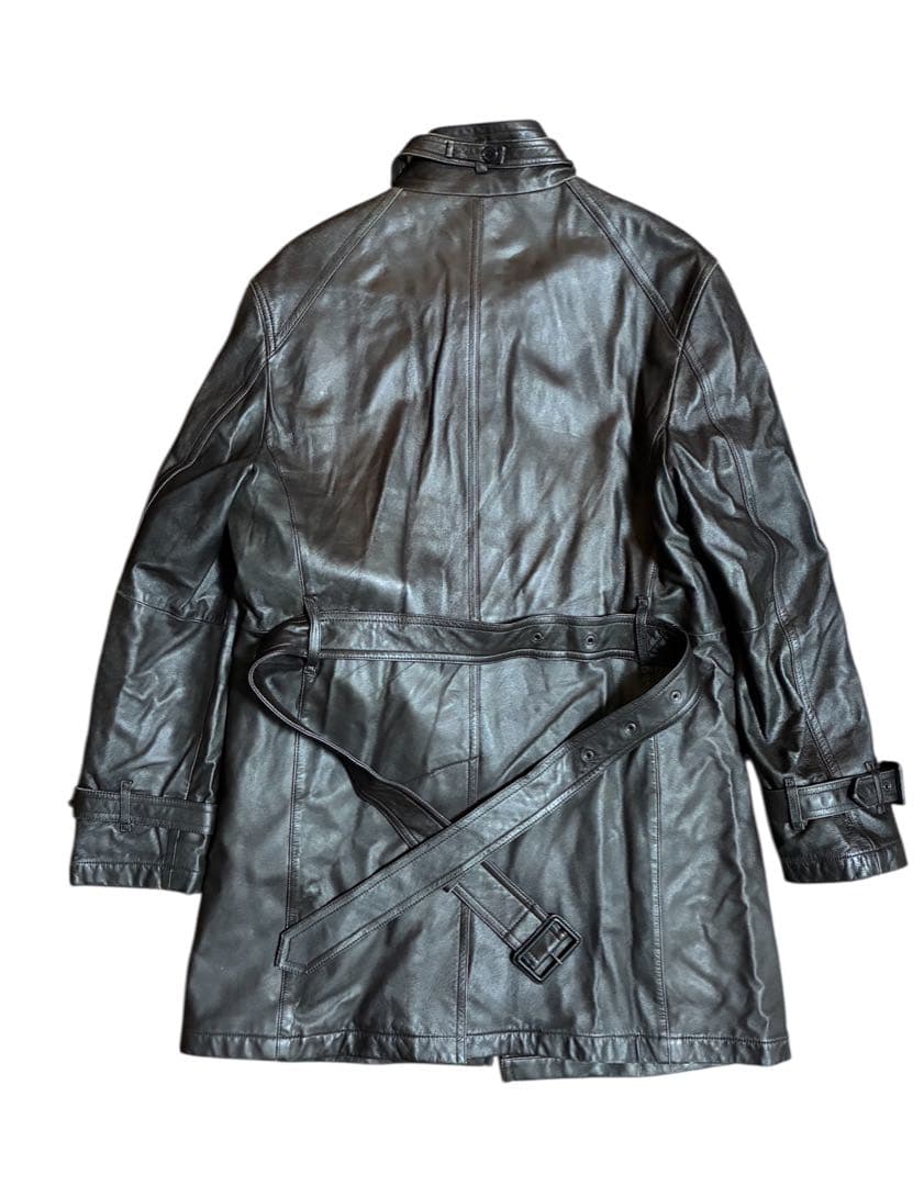 Burberry バーバリー ブラックレーベル レザーコート 羊革 トレンチ