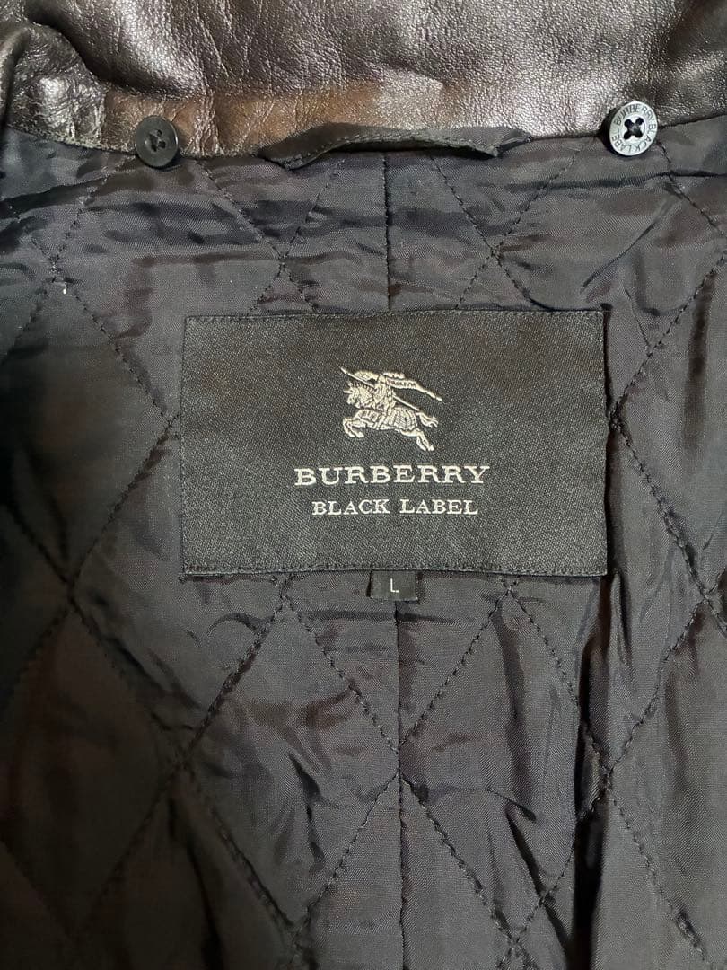 Burberry バーバリー ブラックレーベル レザーコート 羊革 トレンチ