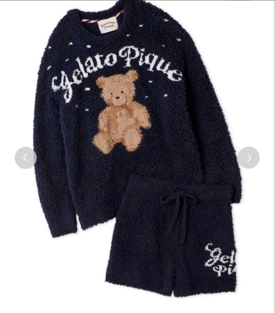 ジェラートピケ スノーベアジャガードプルオーバー+ショートパンツセット