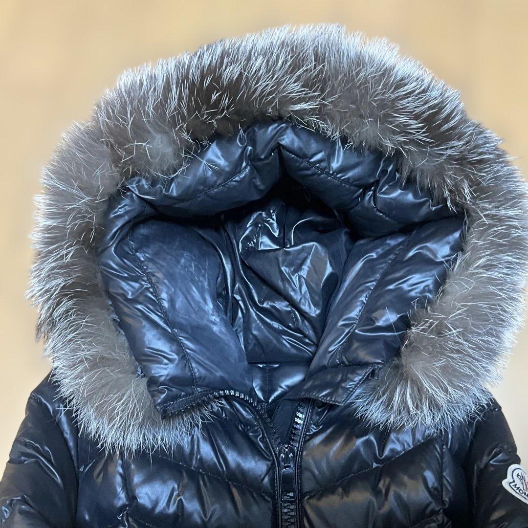 美品MONCLER ブラック ロングダウンジャケット01番
