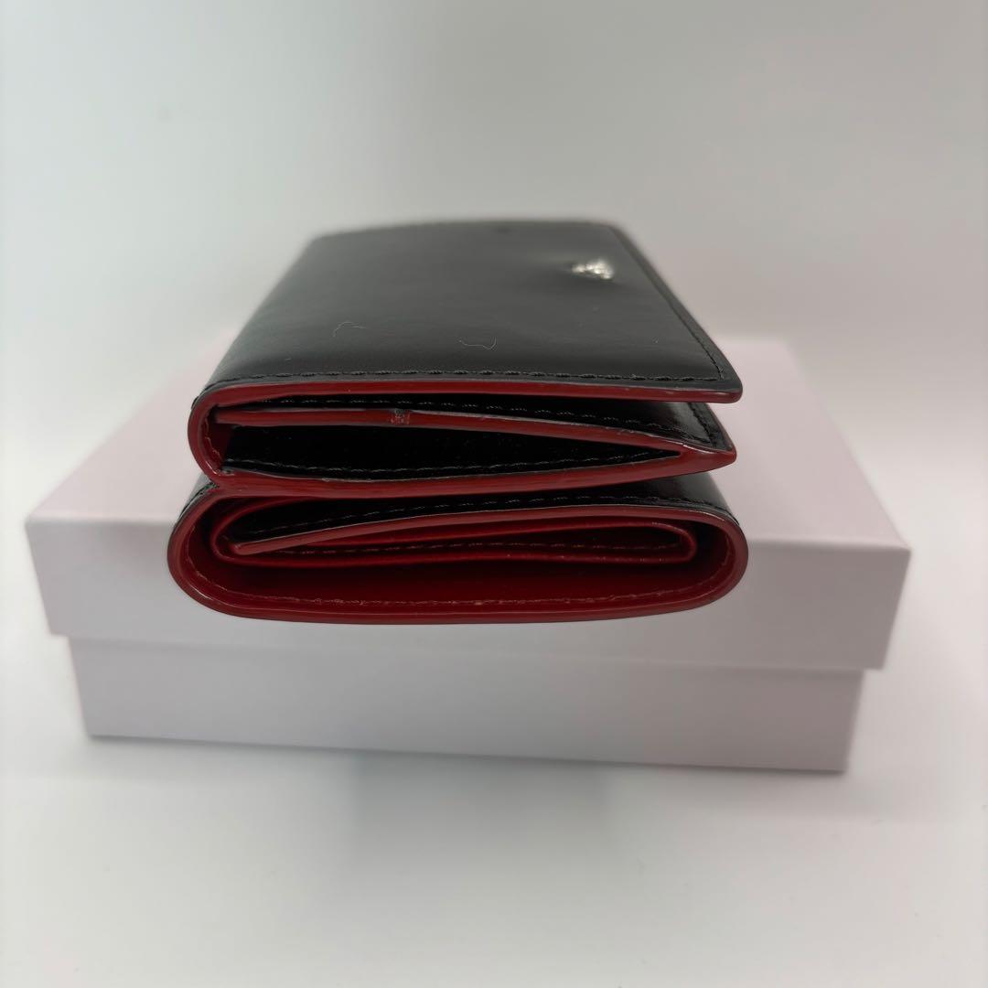 美品　vivienne westwood 三つ折り財布　ブラック　内側レッド