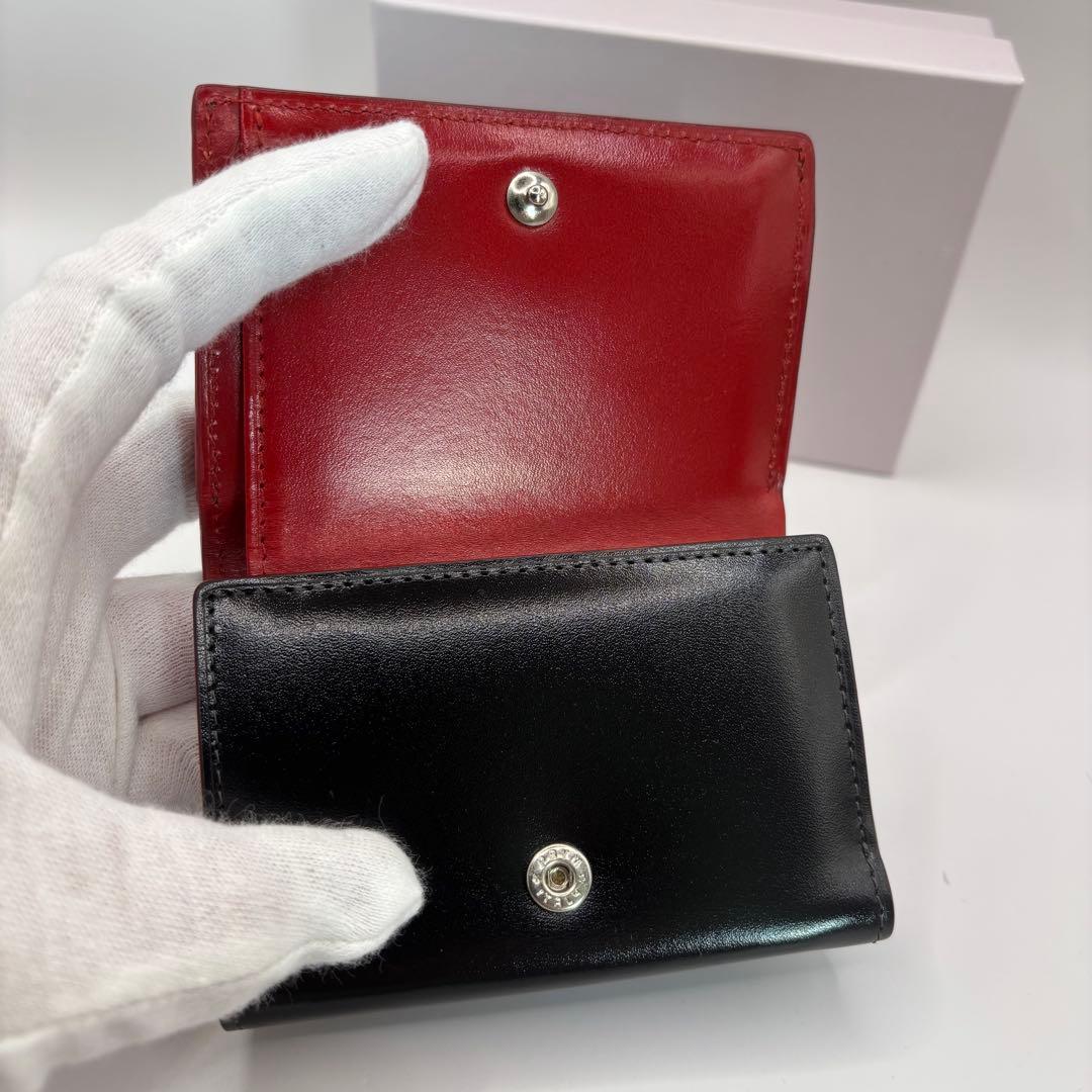 美品　vivienne westwood 三つ折り財布　ブラック　内側レッド