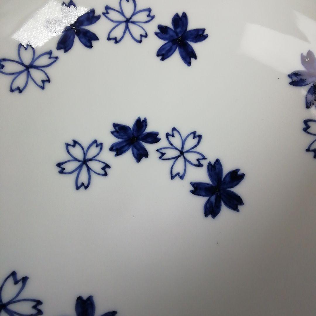 Ｗ３２　水指　『染付　桜川』『押小路窯　庄左ェ門』　共箱　茶道具