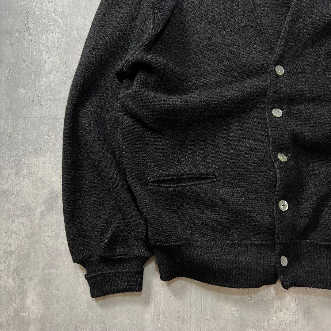 60s usa製　カーディガン　ブラック　アルパカ
