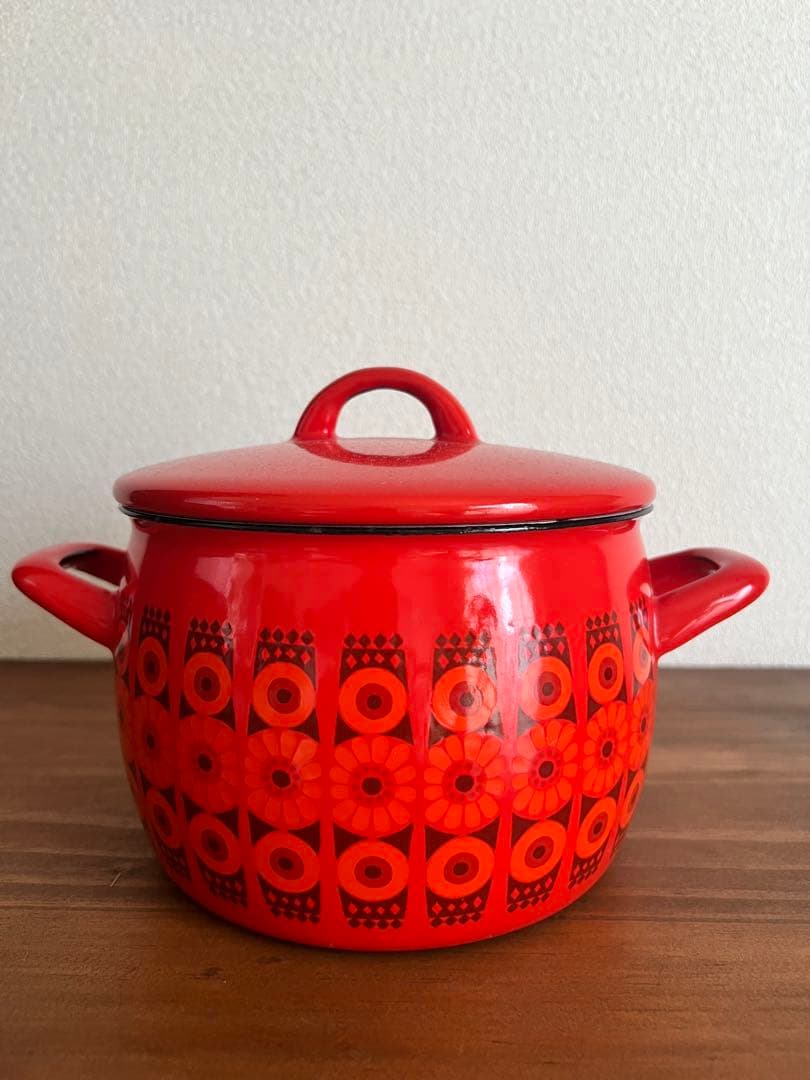 北欧ヴィンテージ　ARABIA/FINEL フィネル　ホーロー鍋