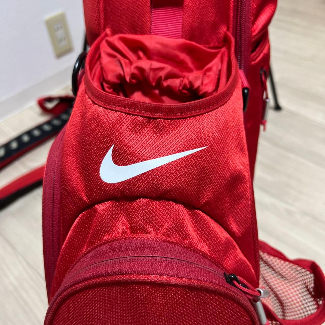 超軽量 NIKE キャディバッグ ゴルフバッグ スタンド 赤
