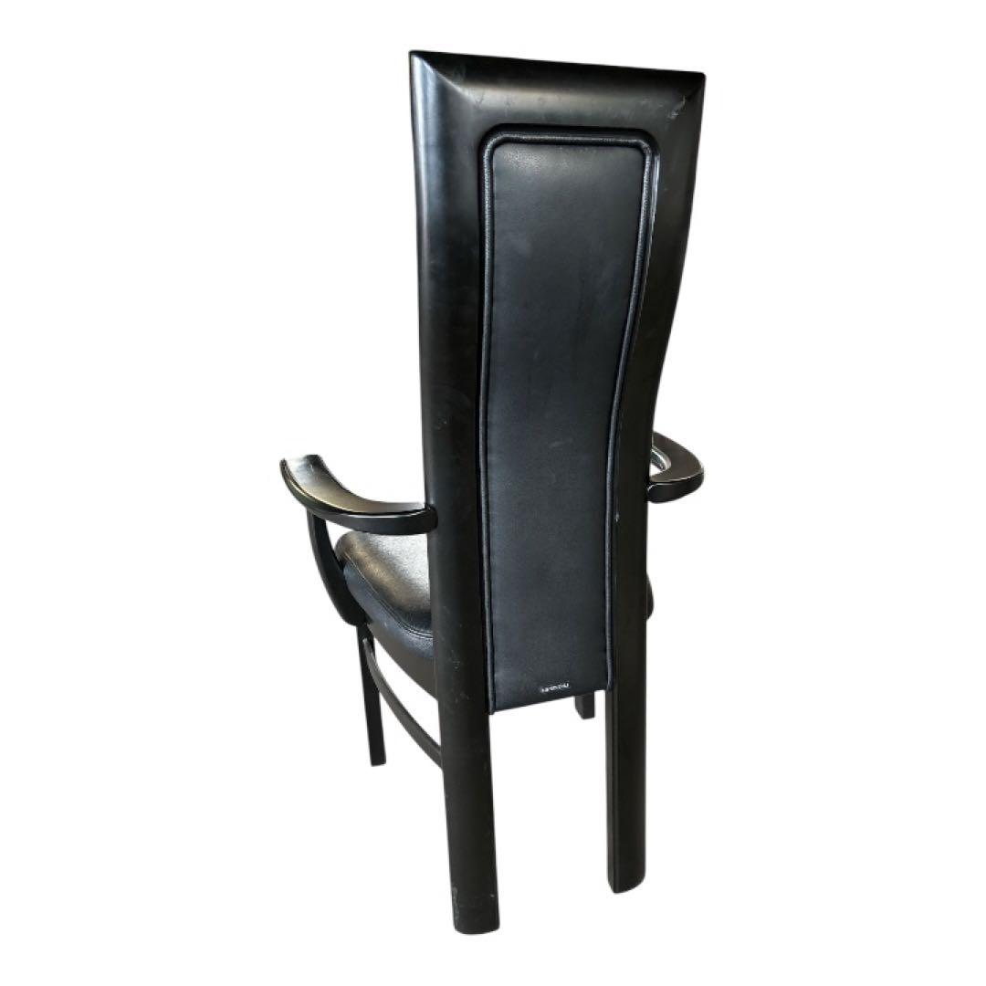 カリモク　CE35シリーズ・ハイバックチェア本革・ブラック・ダイニング　⑤