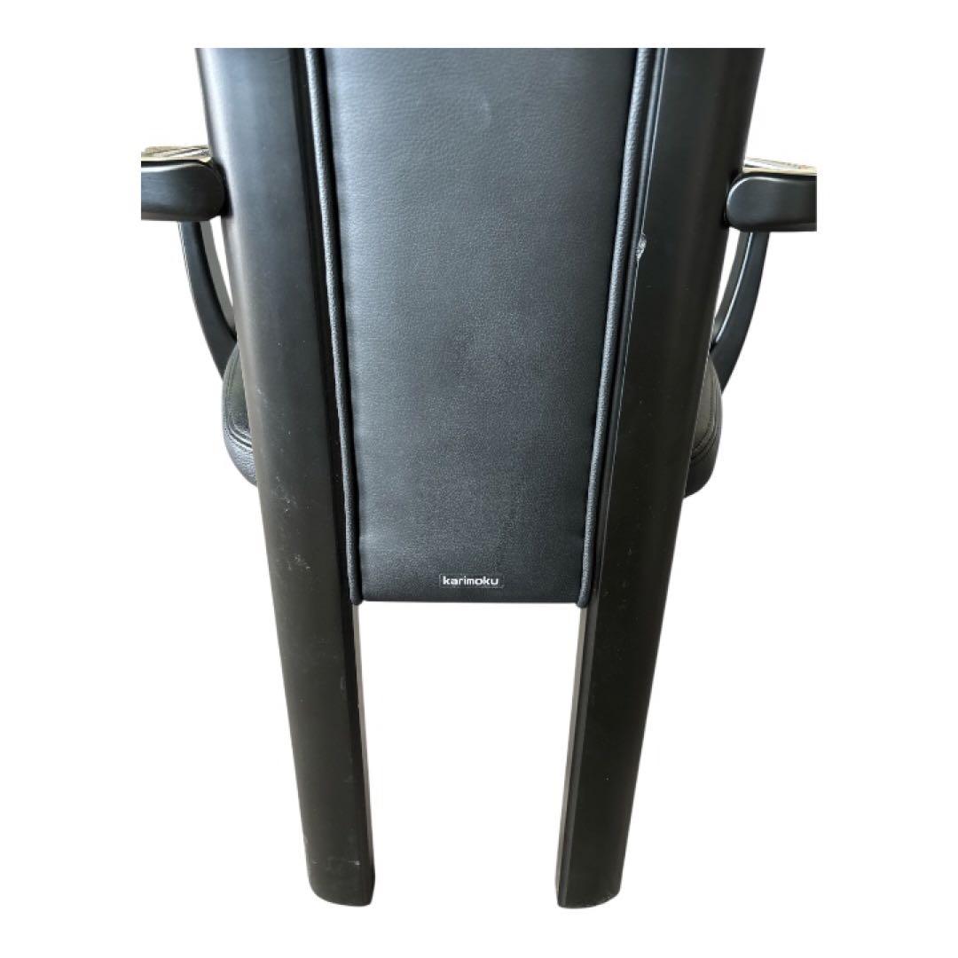 カリモク　CE35シリーズ・ハイバックチェア本革・ブラック・ダイニング　⑤
