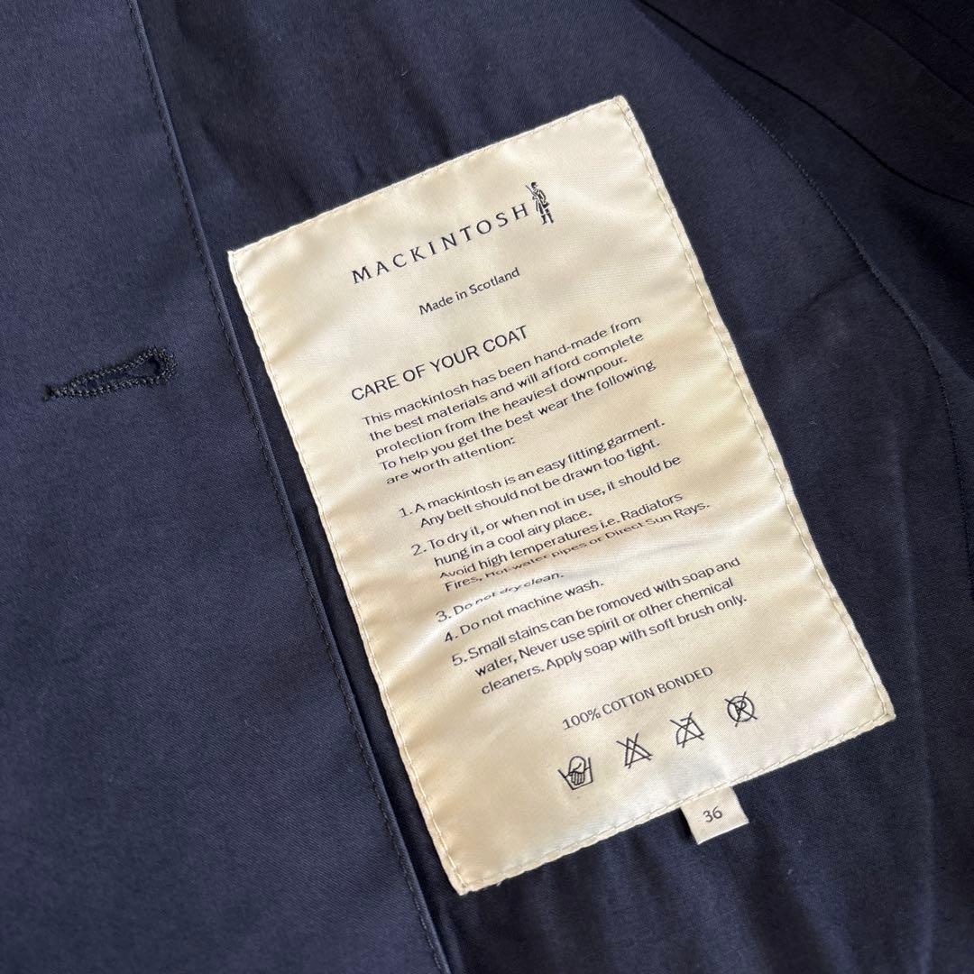 マッキントッシュ ゴム引き ステンカラーコート 36 現行タグ