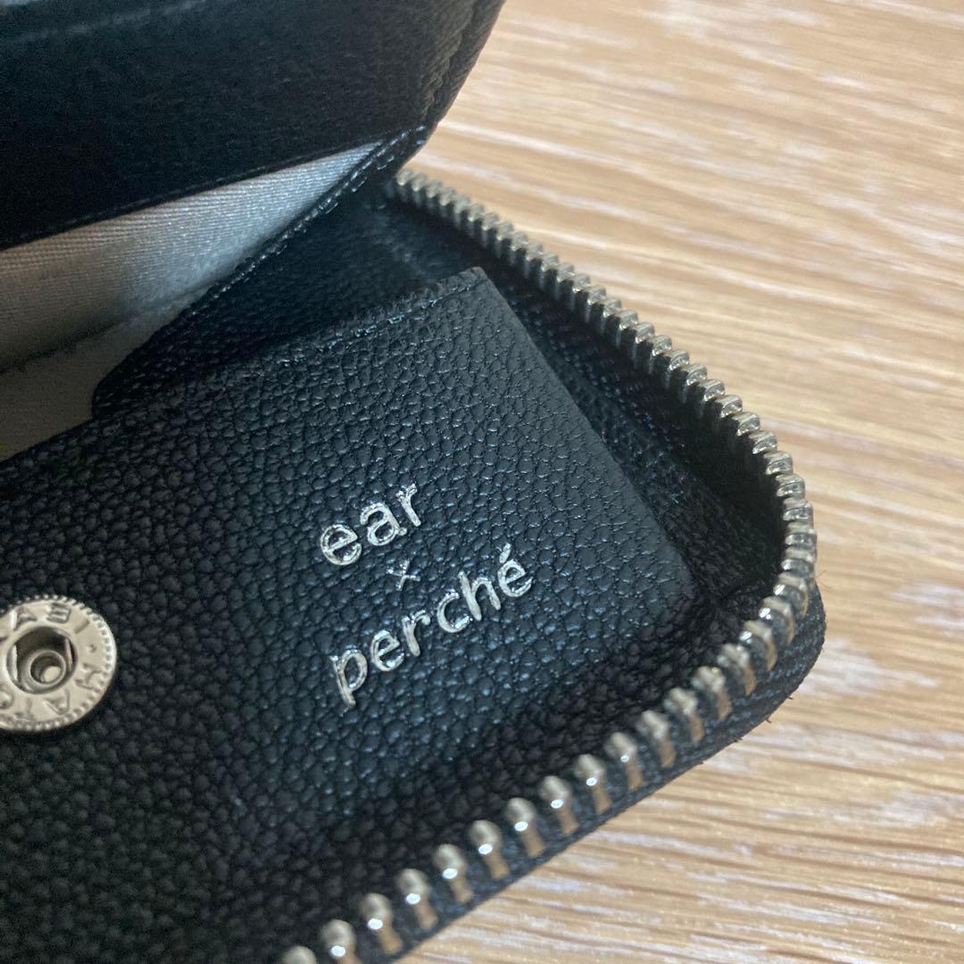 「PEZ×perche×ear」コラボジャバラ折り財布　黒　ペッツ