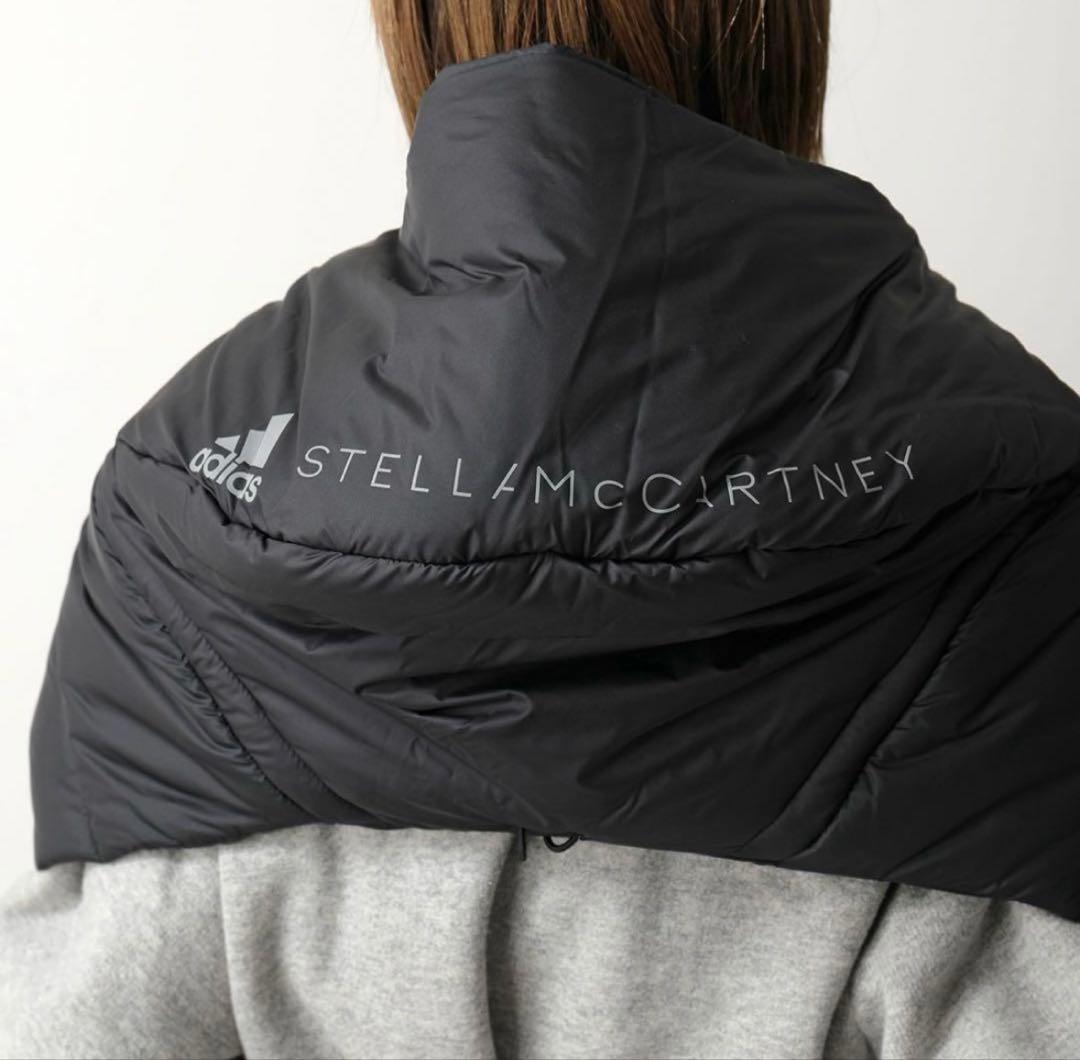 新品未使用　アディダス ステラマッカートニー ブラック　ダウン　マフラー