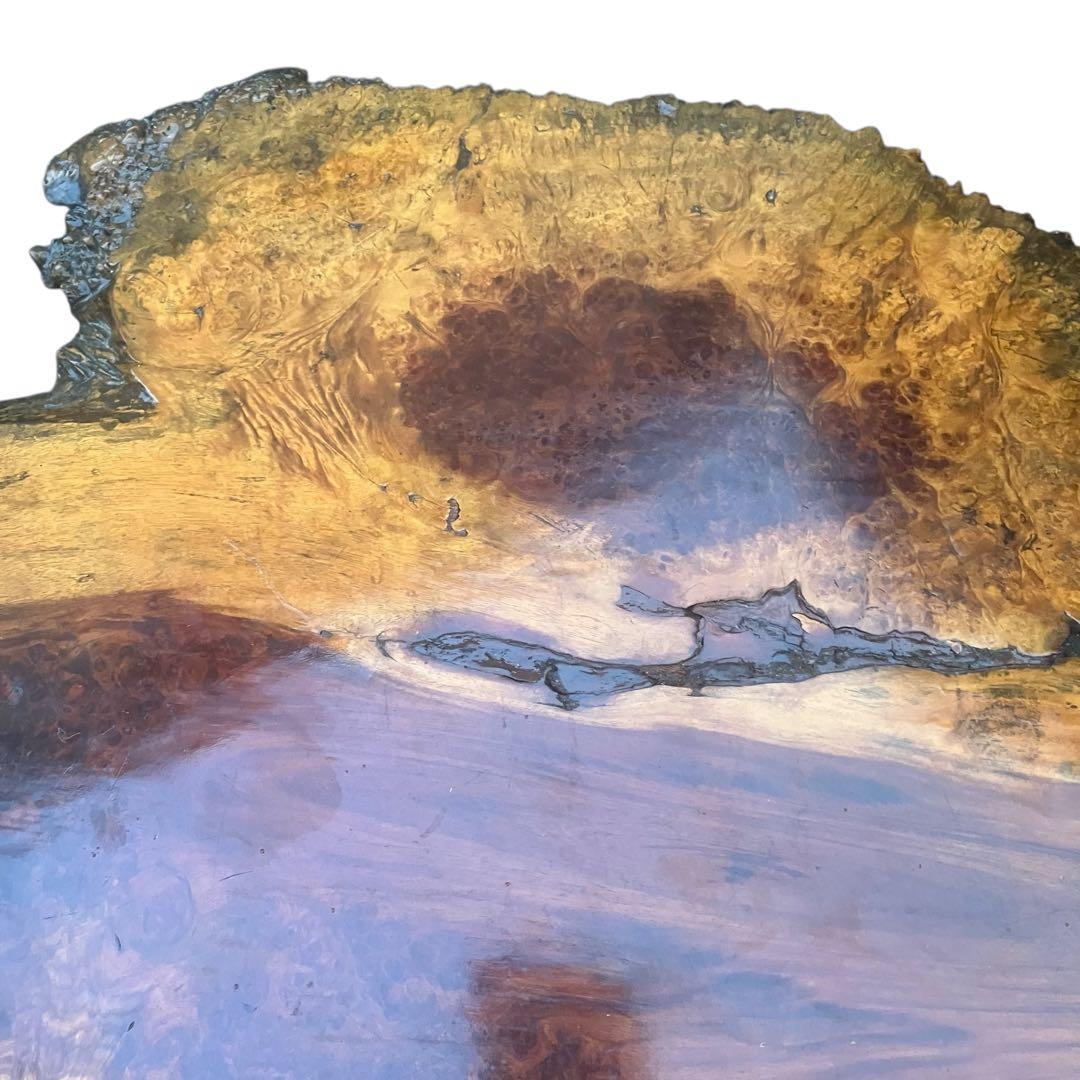 送料込み！ 高級花梨材　葡萄杢　座卓　玉杢　一枚板　無垢材　銘木　瘤木　本花梨