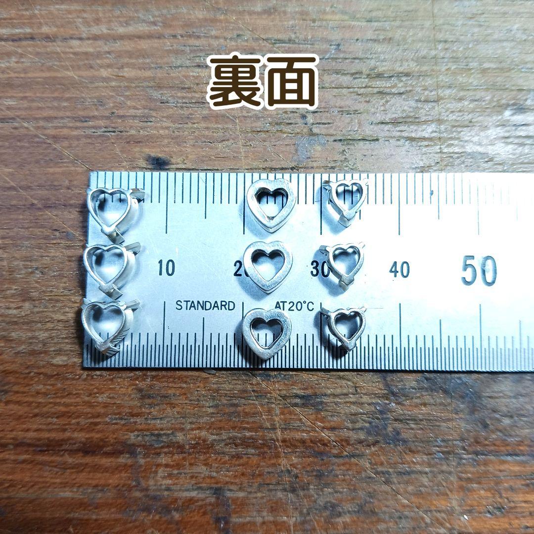 シルバー925 ハートシェイプ シャトン 空枠 石座 パーツ