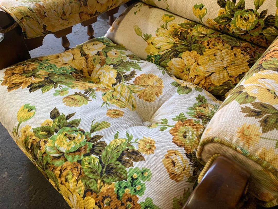 ✅オールド カリモク 一人がけソファ　2脚セット✅送料設置無料