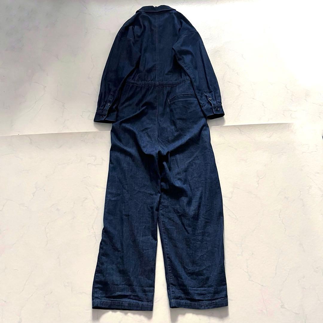 美品 かぐれ 2024年製 デニムオールインワン サロペット インディゴ つなぎ