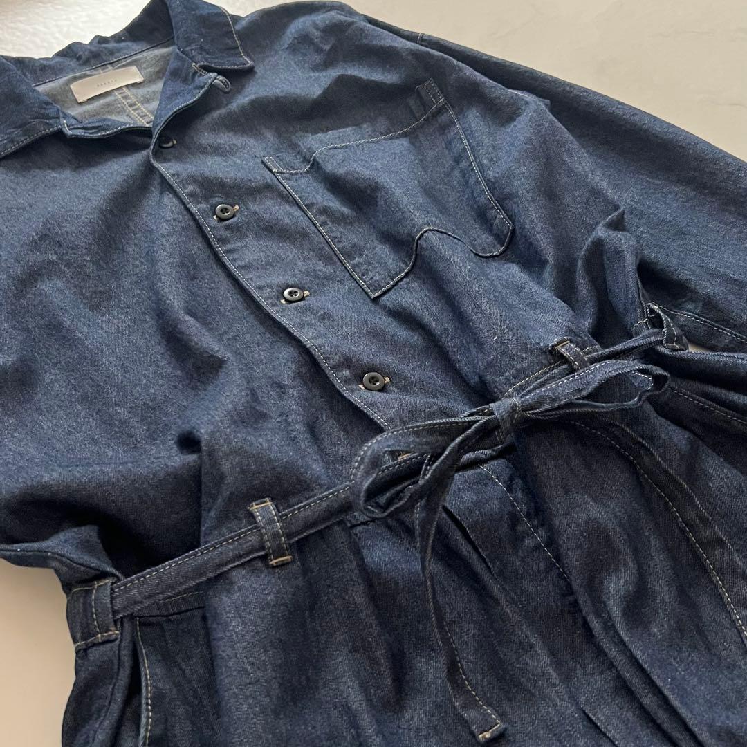 美品 かぐれ 2024年製 デニムオールインワン サロペット インディゴ つなぎ