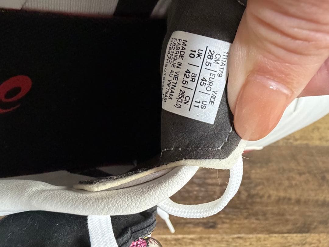 ASICS ラグビーシューズ ホワイト/レッド